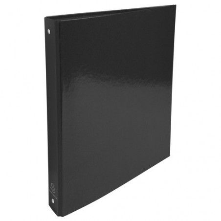 Carpeta anillas A4 4 anillas 30mm cartón forrado Iderama negro E