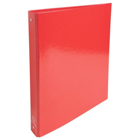 Carpeta anillas A4 4 anillas 30mm cartón forrado Iderama rojo Ex