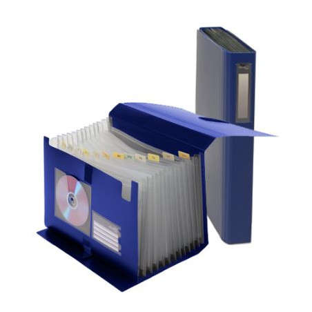 CARP. ACORDEON A4 (330x250xEXT) PP (12boses) BASE PLANA VELCRO