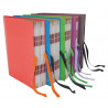 CARP. ACORDEON FOLI (350x255x100) TELA A-Z (16 bosses) VERD CINT