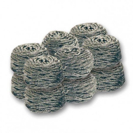 Estropajo acero inoxidable pack 12 unidades