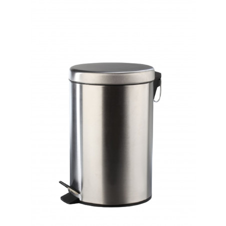 Cubo pedal 5l inoxidable brillo