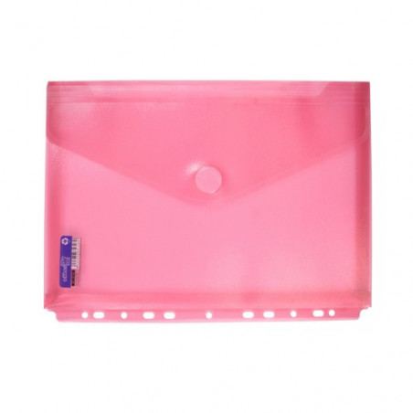 Sobre A4 PP multitaladro y fuelle con cierre velcro Office box rojo