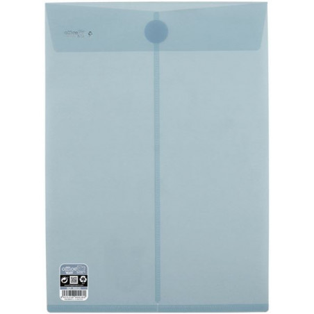 Sobre A4+ PP cierre de velcro 335 x250  mm gris Office Box