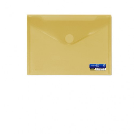 Sobre A5 PP 250x180 mm cierre velcro amarillo.