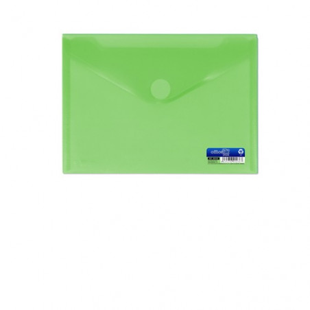 Sobre A5 PP 250x180 mm cierre velcro verde.