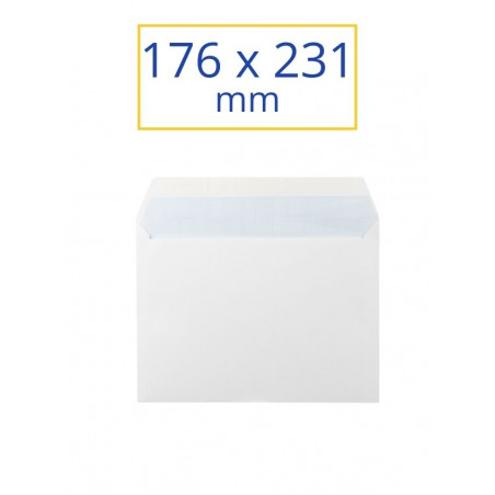 SOBRE BLANC 176x231 4º JUST (100u)                         (ABO)