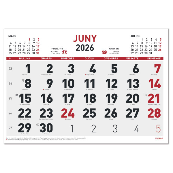 CALENDARI FALDILLA M/V 430x310 CAT (MYRGA 1694)