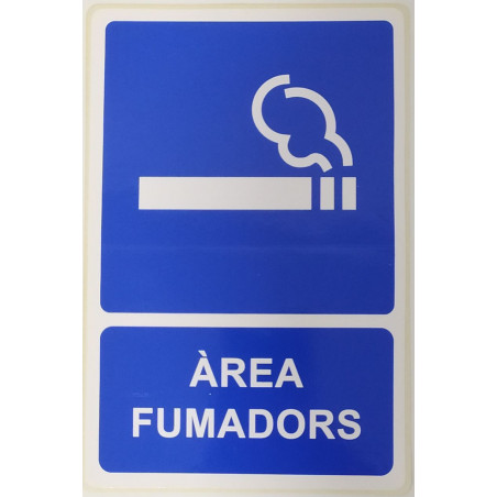 ETIQUETA ICONO 12x18 AREA FUMADORS (2u)       (ABO