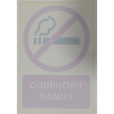 ETIQUETA ICONO 12x18 VIDRE PROHIBIDO FUMAR (2u)