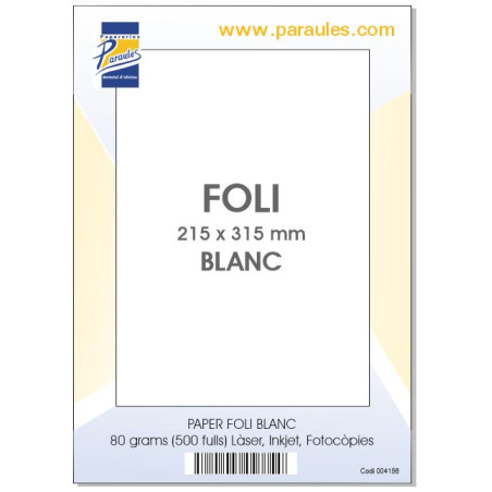 PAPER FOLI 215x315 80 GR. (500u)