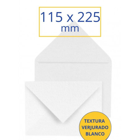 SOBRE VERJURADO BLANC 115x225 AMERICA (25u)                (ABO)