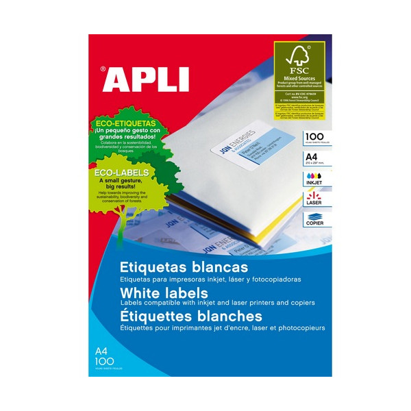 ETIQUETES A4 (0991x0570) (100f/10ef) APL02411 CR ETIQUETES A4 (0991x0570) (100f/10ef) APL02411 CR