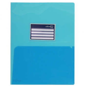 Dossier A4 PP doble con tarjetero Azul Office Box