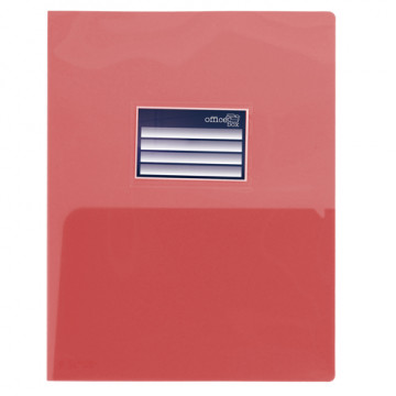 Dossier A4 PP doble con tarjetero rojo Office Box