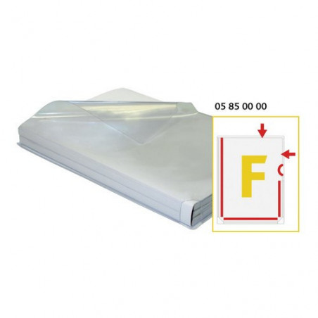 Dossier A4 PVC fuelle en F bolsa 5 unid. Grafoplas