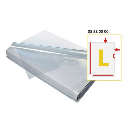 Dossier A4 PVC fuelle en L bolsa 5 unid. Grafoplas