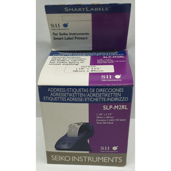 ETIQUETES SEIKO SLPM2RL 28x89 (2x130u.) ETIQUETES SEIKO SLPM2RL 28x89 (2x130u.)