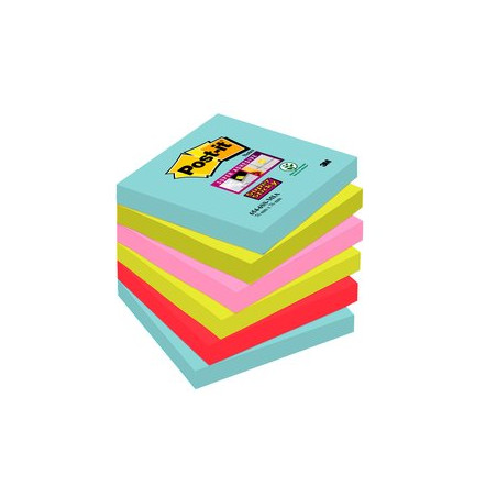 TACO NOTES ADH. 076x076 COLORS MIAMI POST-IT 654 6x(90f)