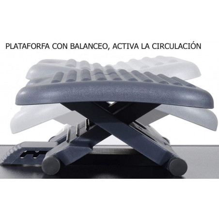 REPOSA PEUS REGULABLE PLASTIC GRAFITO