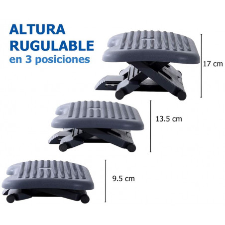 REPOSA PEUS REGULABLE PLASTIC GRAFITO