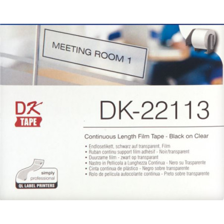 ETIQUETES C BROTHER (062x15m) Continu TRANSPARENT DK22113