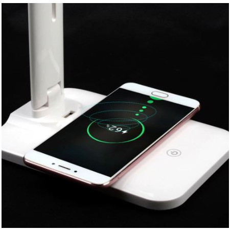 LAMPARA LED SOBRETAULA CARREGA MOVIL BLANCA ECO USB
