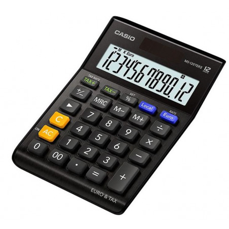 CALCULADORA SOBRETAULA 12D CASIO MS120TERII EURO 100x140mm