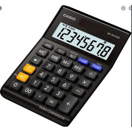 CALCULADORA SOBRETAULA 08D CASIO MS80VERII EURO 100x140mm