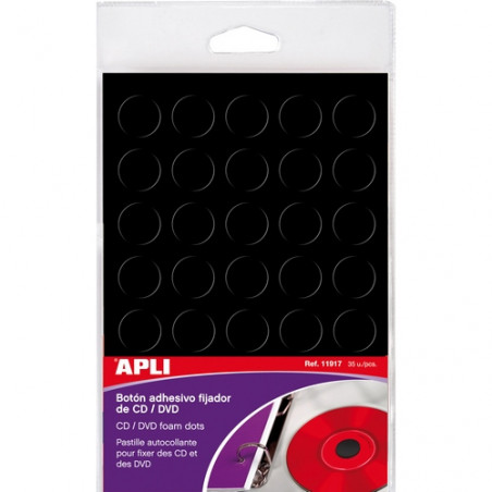 BOTO ADHESIU PER SUBJECCIO CD (35u) NEGRE