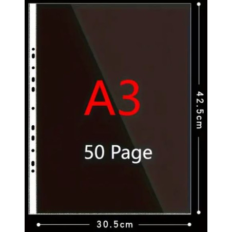FUNDA 4 TALADROS DIN A3 PLANTAT 90micres