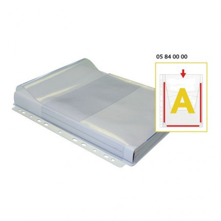 FUNDA MULTITALADRO DIN A4 AMB FUELLE I SOLAPA