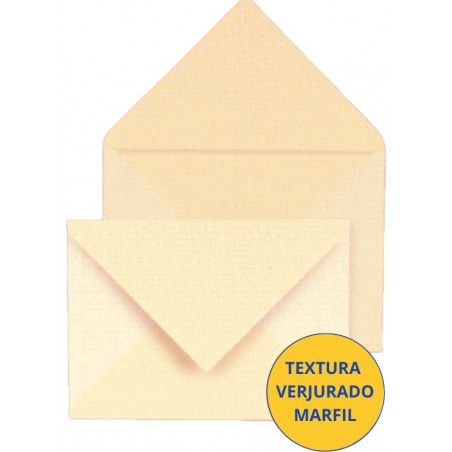 SOBRE VERJURADO MARFIL 115x225 AMERICA (25u)     (ABO)
