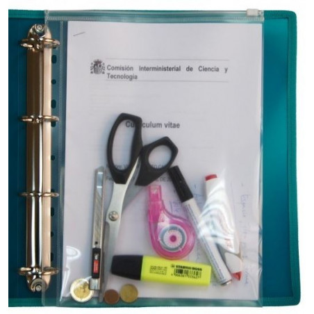 FUNDA MULTITALADRO TANCA MINI ZIPP A4 237x320 (per 50f)