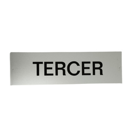 PLACA PISOS ALUMINI PLATA "TERCER"