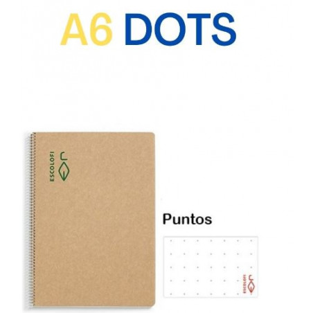 CUAD. ESP. RECICLAT A6 DOTS (100f) 80gr ECO