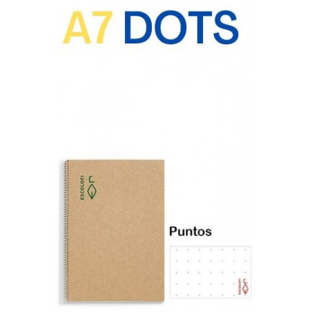 CUAD. ESP. RECICLAT A7 DOTS (100f) 80gr ECO