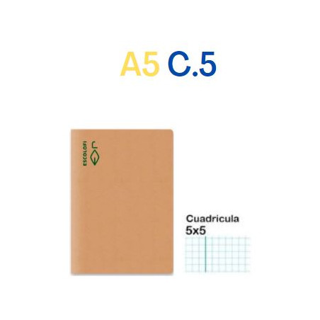 CUAD. GRAPAT RECICLAT A5 C.5 (50f) 80gr ECO
