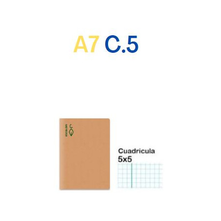 CUAD. GRAPAT RECICLAT A7 C.5 (50f) 80gr ECO