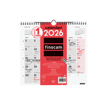 CALENDARI PARED ESP. M/V 265x245 APU. CAT FINOCAM 2022