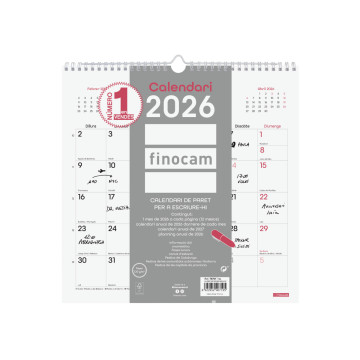 CALENDARI PARED ESP. M/V 300x300 APU. CAT FIN. CHIC PASTEL 2022
