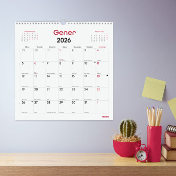 CALENDARI PARED ESP. M/V 300x300 APU. CAT FIN. CHIC PASTEL 2022