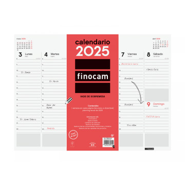 CALENDARI VADE ENCOLAT S/V 420x305 APU. SP FINOCAM 2022