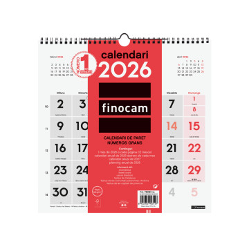 CALENDARI PARED ESP. M/V 300x300 CAT FINOCAM 2022