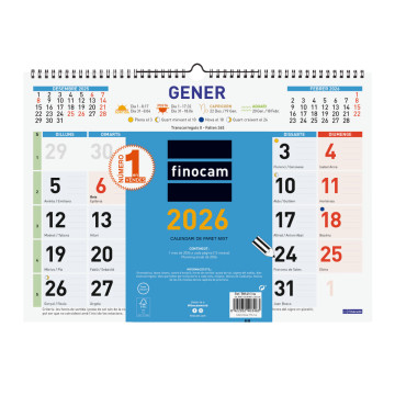 CALENDARI PARED ESP. M/V 430x310 APU.CAT FINOCAM COLOR 2022
