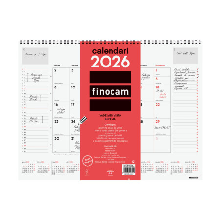 CALENDARI VADE ESP. M/V 420X310 APU CAT FINOCAM 2022