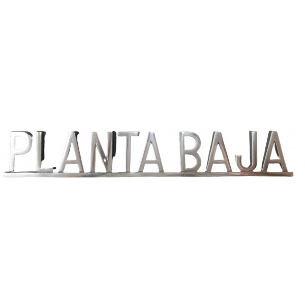 PLACA PISOS FUNDICIO  60mm ALUMINI PLATA "PLANTA BAJA"