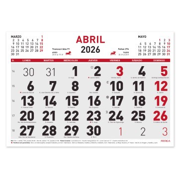 CALENDARI FALDILLA M/V 300x210 SP (MYRGA 1593) AÑO 2022
