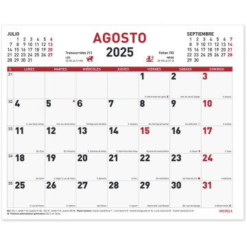 CALENDARI FALDILLA M/V 300x247 APU. SP (MYRGA 1543) AÑO 2022