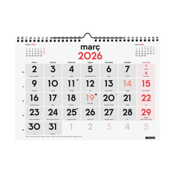 CALENDARI PARED ESP. M/V 300x210 CAT FINOCAM ANY 2022